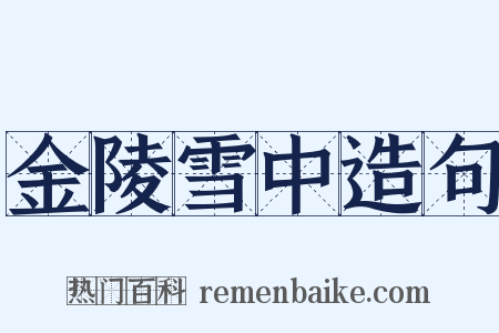 金陵雪中造句是什么意思的图片